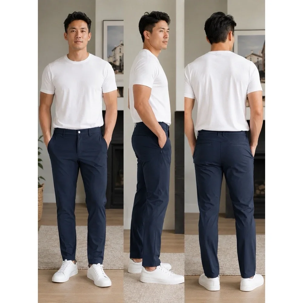 Lululemon Commission Pant Slim Mens 35 True Navy Warpstreme Chino Techwear #X8-4